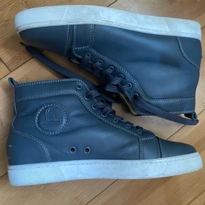 Christian Louboutin Leather High-Top Sneakers